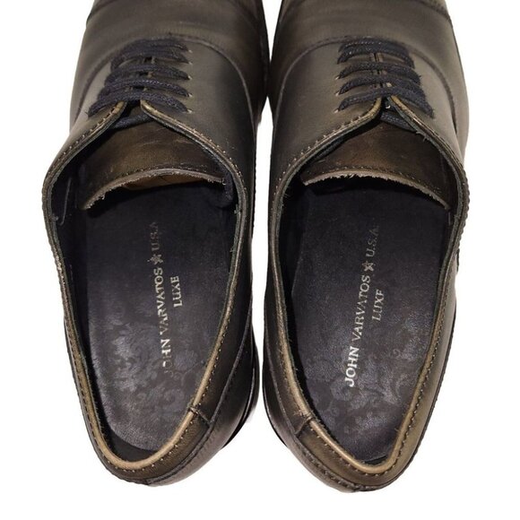 John Varvatos USA Luxe Cap Toe Derbys 8 41 Mens Leather Oxford Shoes - Picture 6 of 9